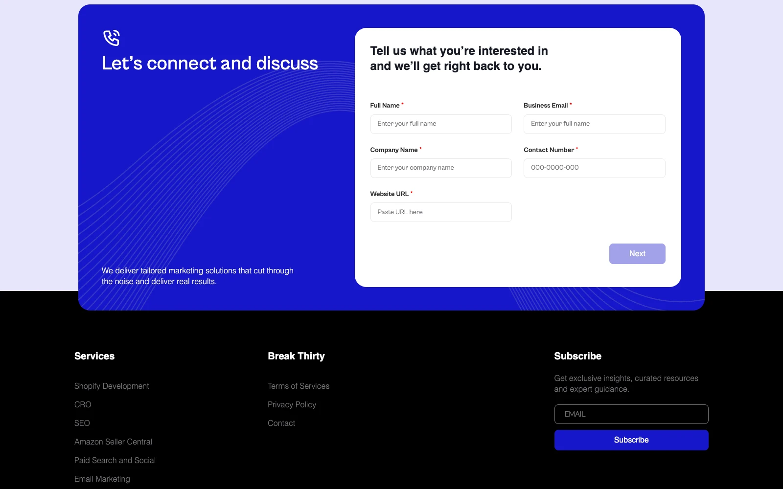 Let’s connect and discuss on Breakthirty.