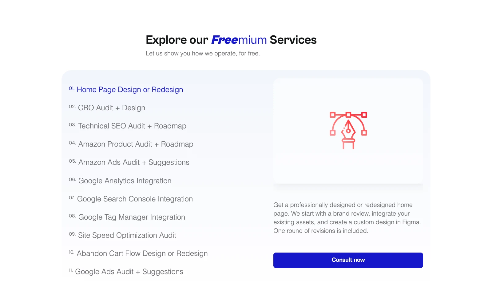 Explore our Freemium Services.