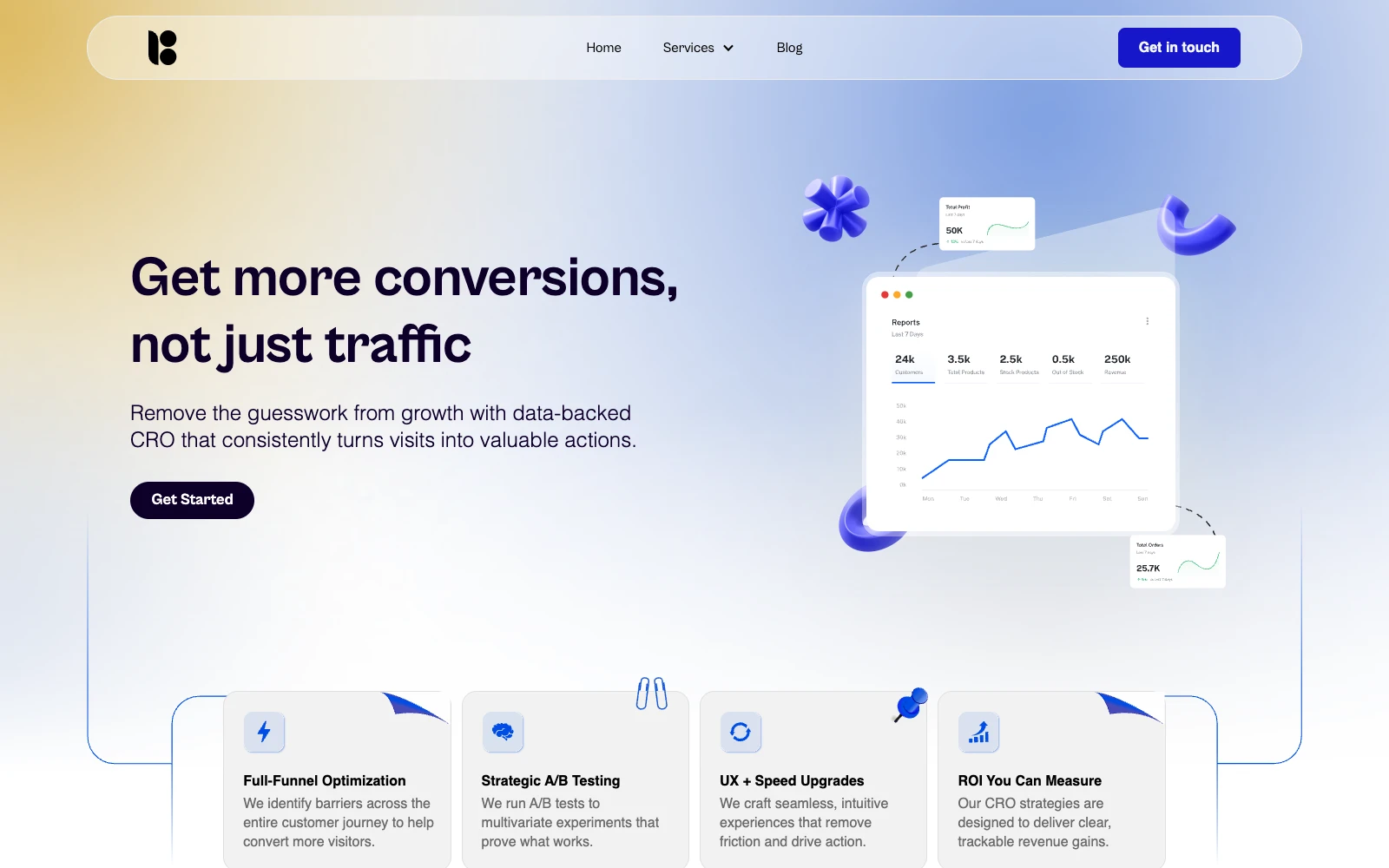 The Breakthirty CRO page: Get more conversions, not just traffic