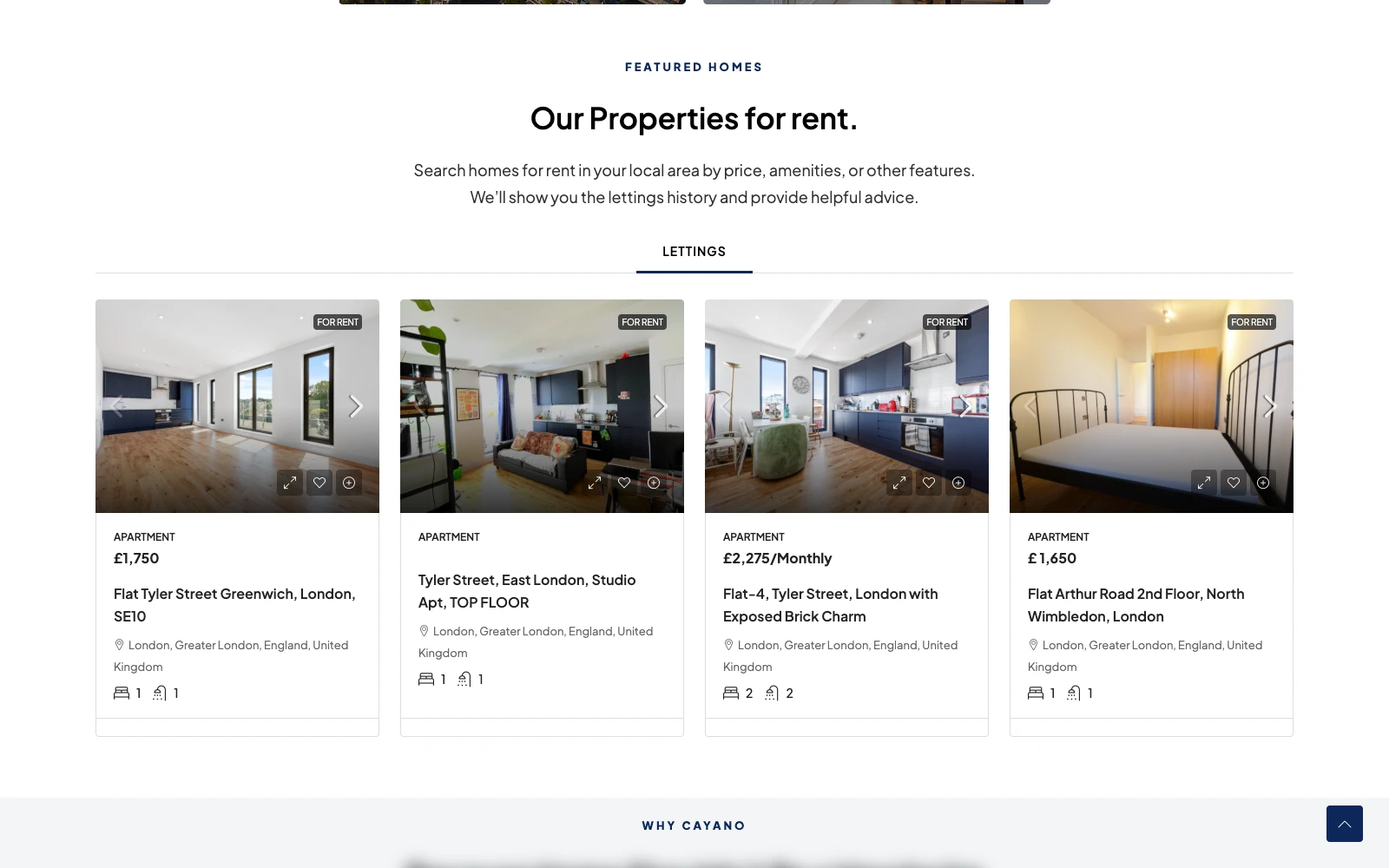 Our Properties for rent on Cayano.