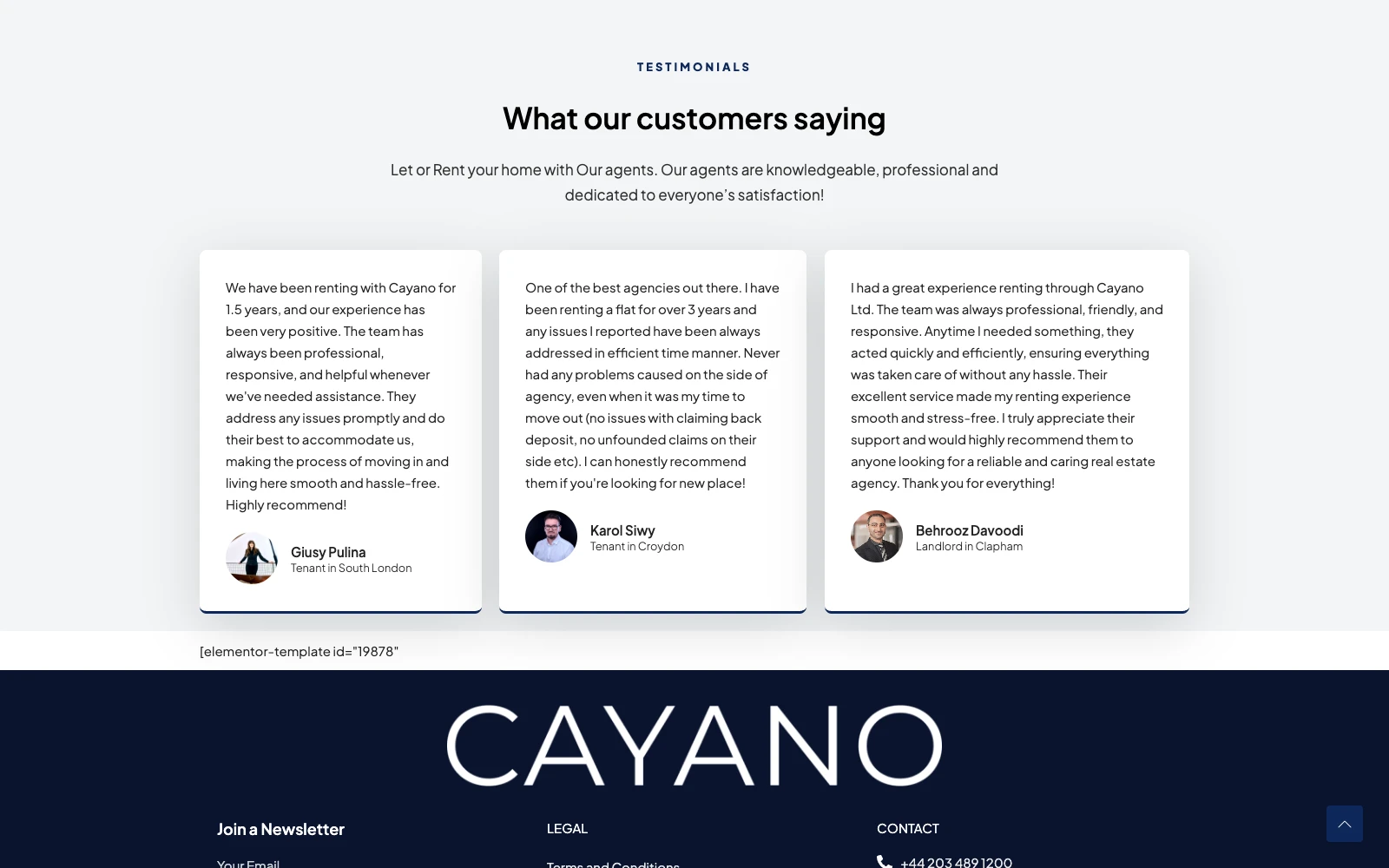 What our customers saying on Cayano.